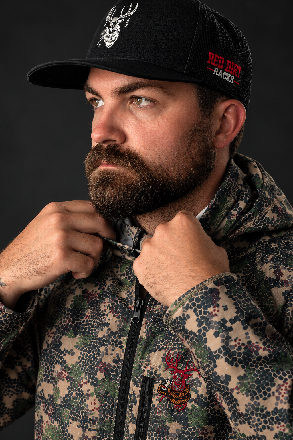 Red Dirt Racks Hat (Black)